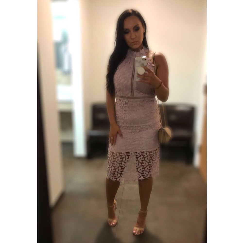 BARDOT - GEMMA HALTER DRESS IN ORCHID